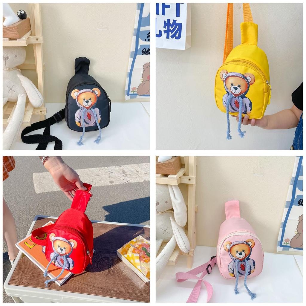 Teddy Bear Childrens Crossbody Bag With Oxford Fabric For Kids Daily Use