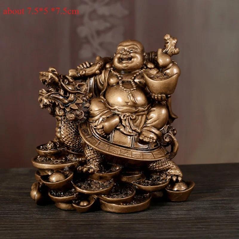 1Pc Laughing Buddha Statue Chinese Feng Shui Money Maitreya  Sculpture Figurines Ornaments Gift For Home Decoration