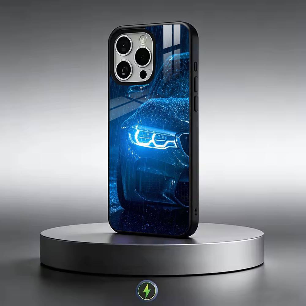 Blue Red Cars M3 M4 Phone Case For iPhone17,16,15,14,13,12,11 Plus,Pro Magnetic with Magsafe Wireless Charging