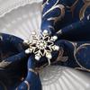 Pack of 6 Napkin Holder Snowflake Napkin Buckles Christmas Serviette Rings Aluminum Material for Napkin Decorations