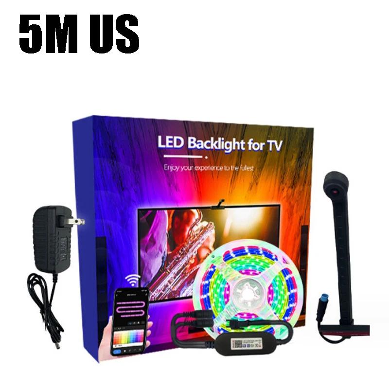 LED TV Screen Sync Light Strip RGBIC Background Ambient Light APP Control for TV Computer Screen Background Decoretions