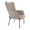 Chaise en polyester marron avec pieds noirs