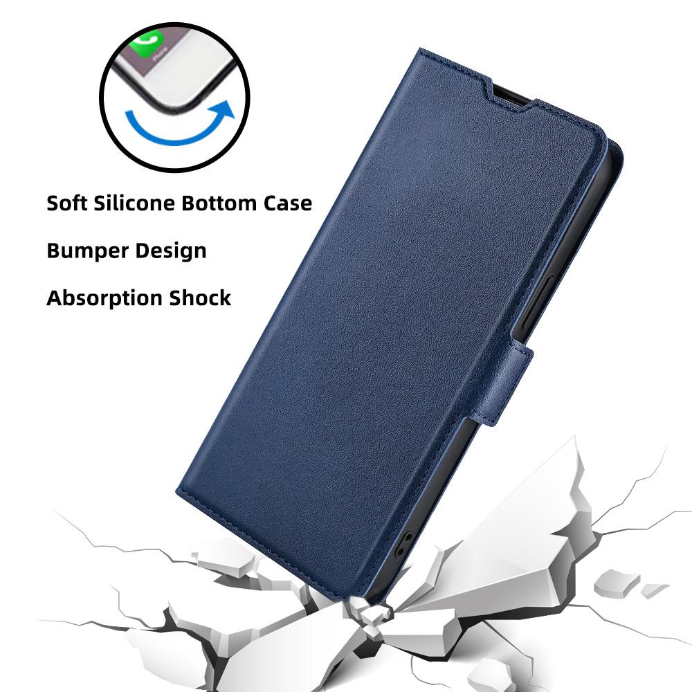 Phone Stand Cover for Oppo Reno8 T 4G PU Leather Card Holder Mobile Phone Protective Cover
