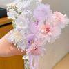 Elegant Hanfu Headdress Floral Garland Floral Crown Hairband Children Flower Headband  Party