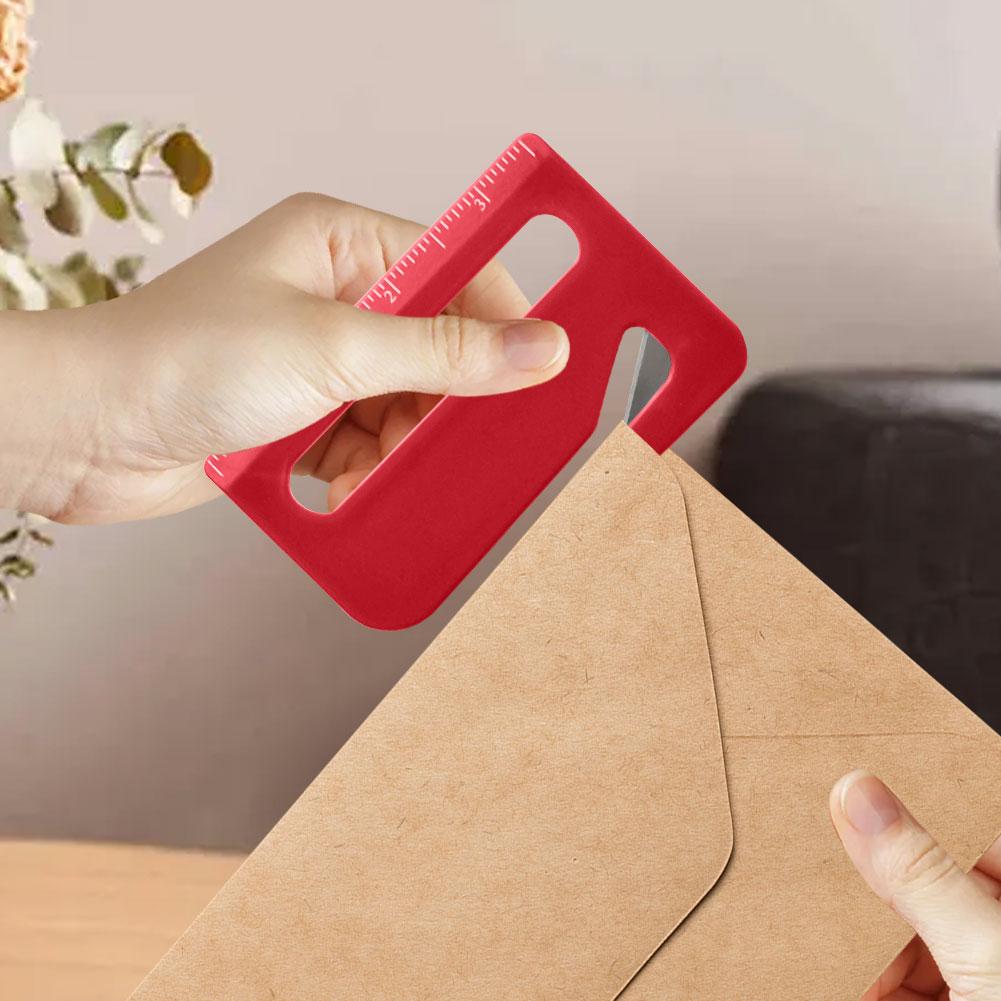 Envelope Opener with Ruler Envelope Slitter Neatly Opened Without Damage Wrapping Paper Cutter for Office Worker Students