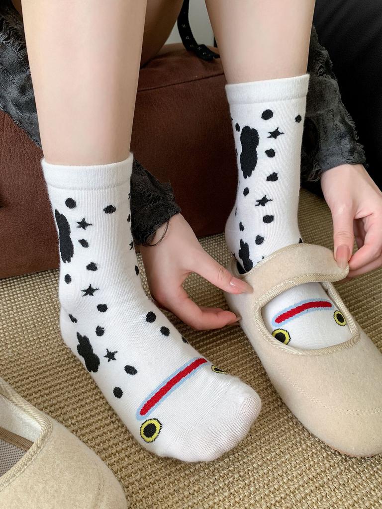 Okinawa Garden Eel Socks Cotton Sweat-Absorbing Breathable Tube Socks Cartoon Funny Fun Boneless Socks