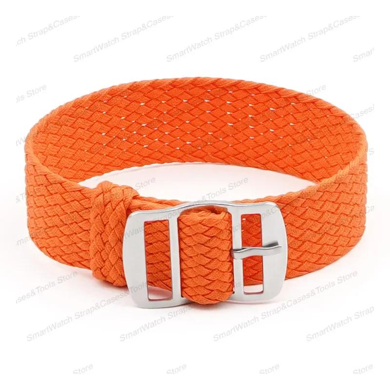 14mm 16mm 18mm 20mm 22mm Perlon Woven Nylon Watchbands Fabric Bracelet Military Men Watch Strap Metal Buckle Black Blue Band
