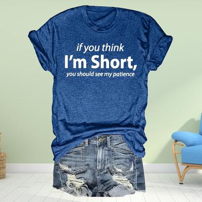 Damen T-Shirt mit Aufdruck, kurzärmelig, lässig, bedruckt, für den Sommer