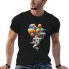 Astronaut With Balloons In Space Tshirt T Shirt Custom Print T Shirt Unisex Casual Tshirt