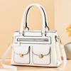 Vintage European Style Pu Large Tote Bag For Daily Use With Inner Pockets