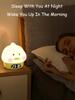 Night Light Digital Alarm Clock Cute Duck Electronic Desk Clock Bedrooms Bedside Table Clock for Kids Small Timer Room Decor