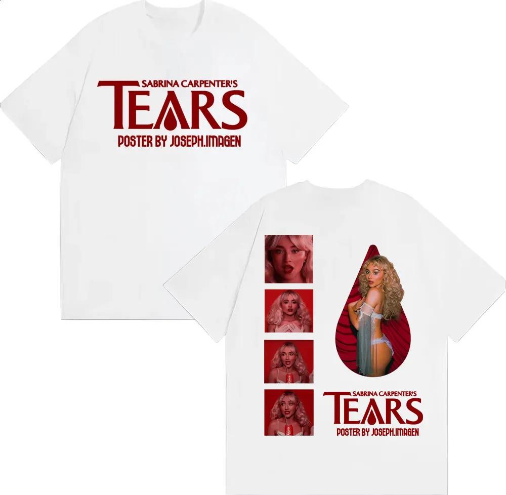 Singer Sabrina Carpenter Album Tour Graphic T Shirts Unisex Women Retro Fashion Aesthetic Tshirts High Quality 100 Cotton Tshirt