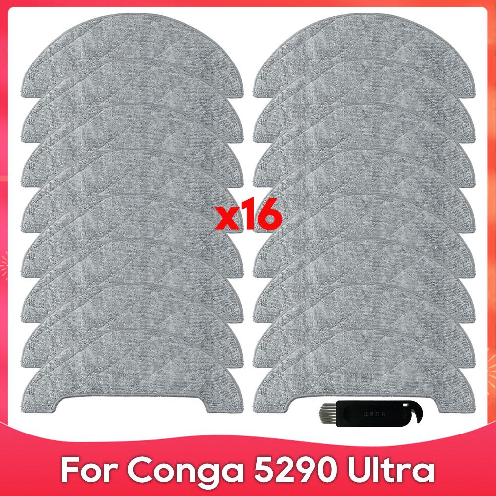 Fit For ( Conga 5290 Ultra ) Spare Parts Accessories Side Brush Hepa Filter Mop Pad Dust Bag