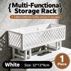 Black White Color Bathroom Organizer Raised Bracket Bathroom Storage Holder  Sink Countertop