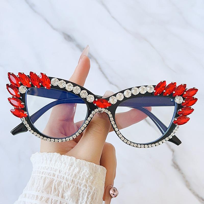 JYL Sunglasses Cat Eye Ladies Uv Protection Diamond TEMU Hot Use 9875 A-18419