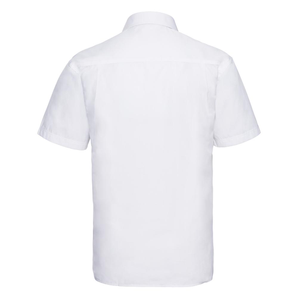 Russell Collection Mens Classic Poplin Short-Sleeved Shirt