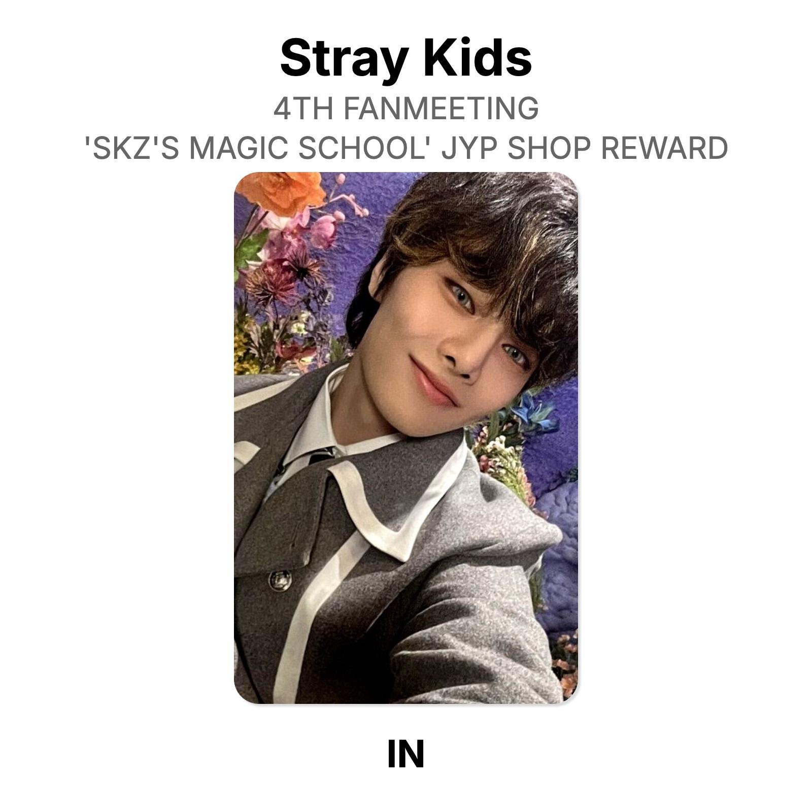 Stray Kids 4TH FANMEETING SKZ S MAGIC SCHOOL JYP SHOP REWARD Official Photocard I.N