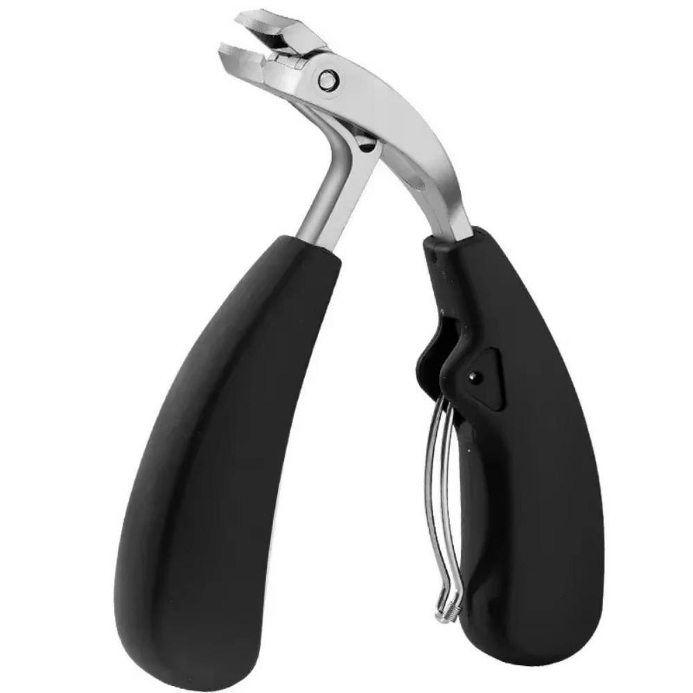 Stainless Steel Curved Cuticle Trimmer Angled Head Toenail Clippers For Thick Nail Clippers