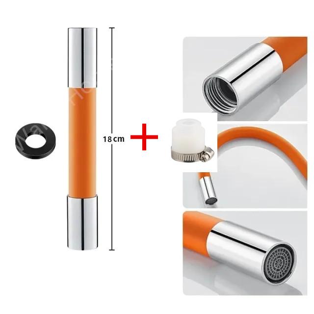 Adjustable Water Tap Universal 360° Rotatable Free Bending Faucet Extender Silicone Flexible Hose Water Pipe Tube for Wash Basin
