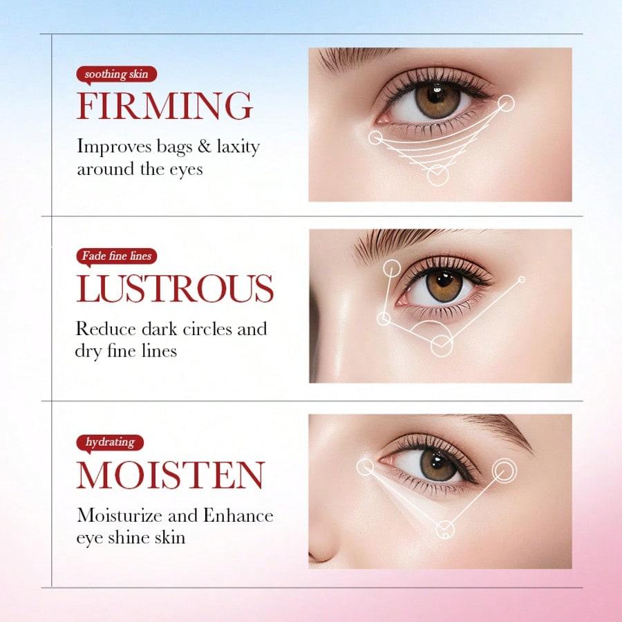 1 Pair/5 Pairs/10 Pairs Cherry Collagen Eye Mask, Reduces Fine Lines, Dark Circles And Eye Bags, Rel