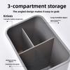 Modern Minimalist Plastic Chopstick Holder With Drip Tray For Kitchen Storage And Utensil Organization