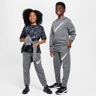 Teenagers Nike Knitted Sweatpants Fleece Lined Minimalist Style Therma
