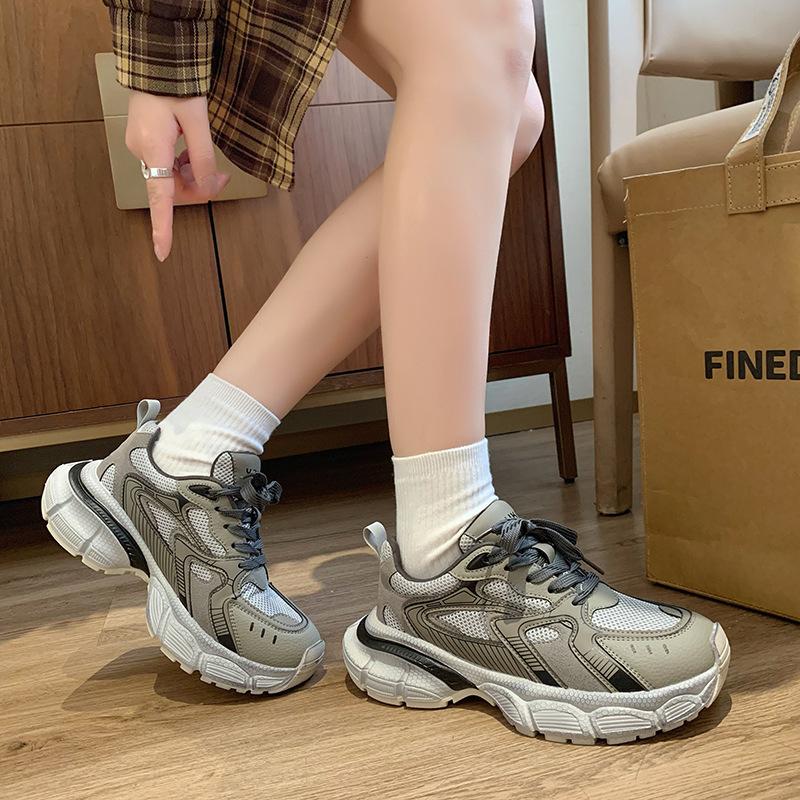 Fashion dad shoes women's 2025 new autumn versatile casual shoes lightweight sports shoes platform comfortable shoes