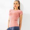Quick Dry Seamless Sport T Shirt Women Solid Color Short Sleeve Yoga Shirt Running Fitness Gym Shirts Workout Tops