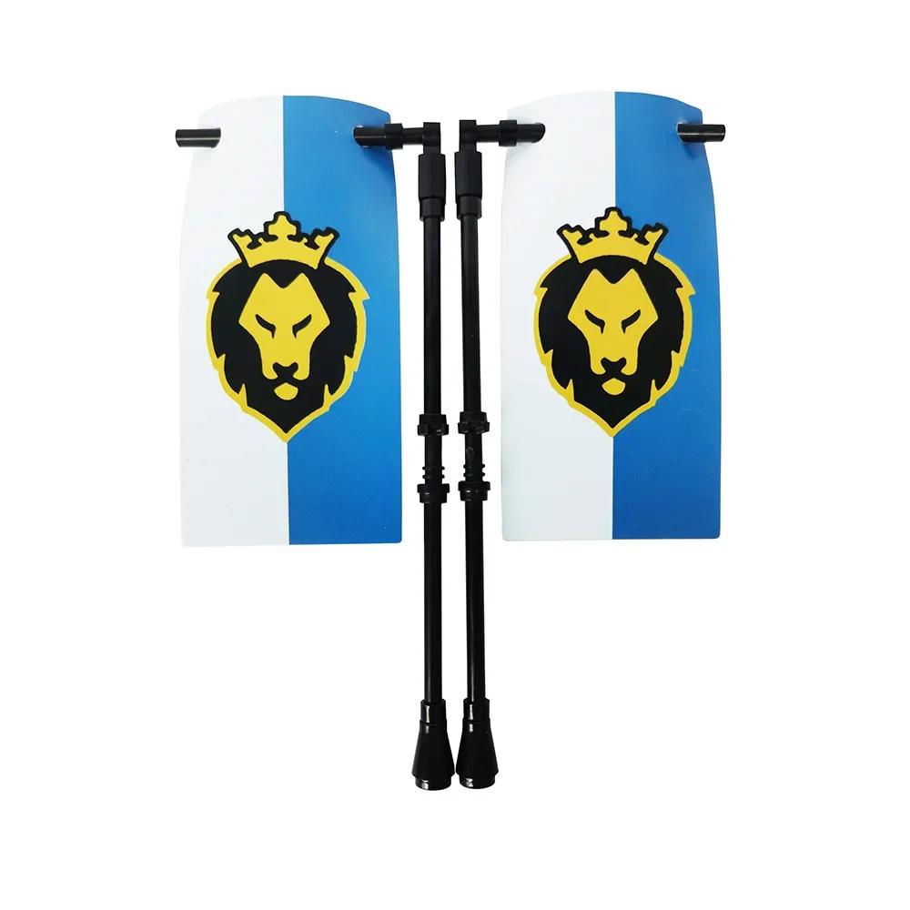 Klocki Budowanie Flag Miasta-Państwa Średniowieczne Postać Wojskowa Flaga Broń Starożytne Święte Cesarstwo Rzymskie Jerozolima Rycerz Świętego Łazarza Legion Zabawka