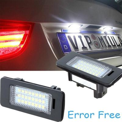 2x lumière Led de plaque d'immatriculation sans erreur pour BMW E39 E60 E61 E70 E82 E90 E92