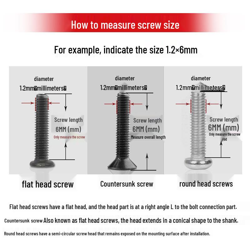 18-Sized Mini Screw Set: Screws for Watches, Eyeglass Frames, and Laptops