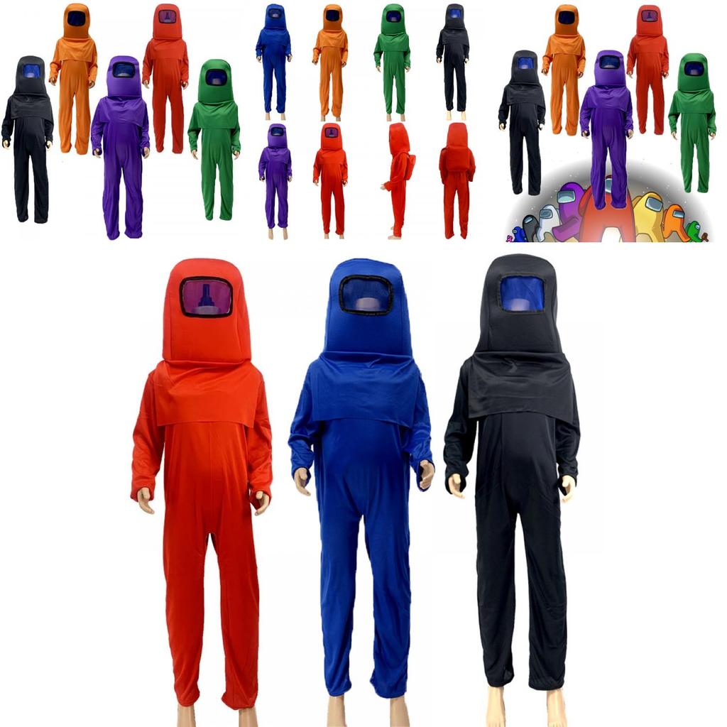 Among Kids 3pcs Us Cosplay Costume Children Halloween Party Show Sets Jumpsuit