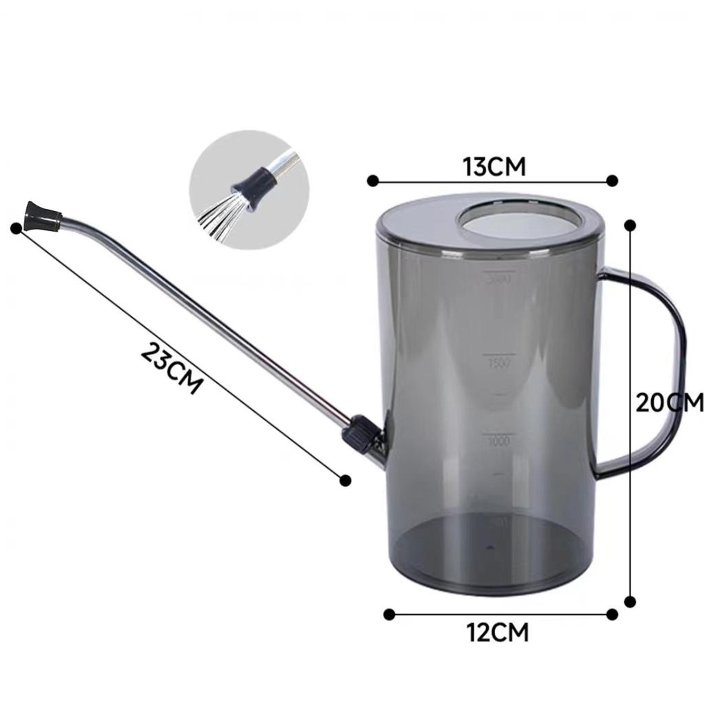 2L Watering Can with Long MouthPortable Flowers Gardening Tool for Indoor Outdoor Office Flower Bonsai House Plants Watering Pot