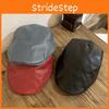 Retro Solid Color Pu Material Women Baseball Caps Warmth Go Out Hats Travel