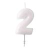 Amscan bougie à gâteau paillettes numéro 8 cire 6,5 cm blanc