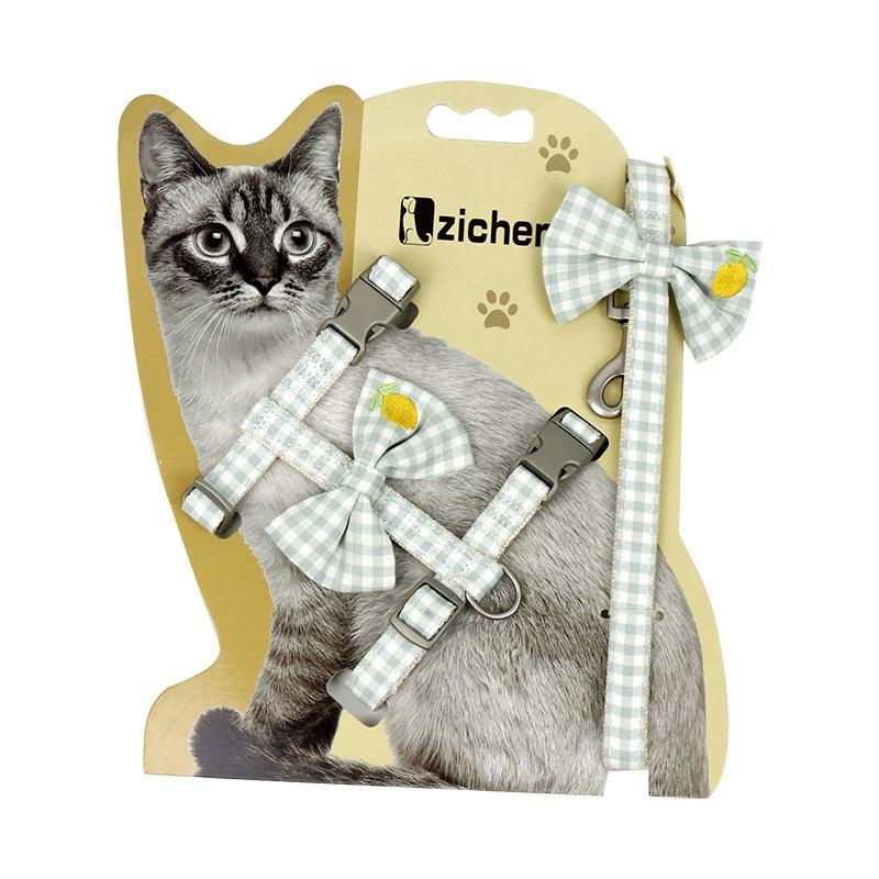 I-Shaped Cat Harness & Leash Set - Escape-Proof Outdoor Walking Gear S (2-6 lbs)