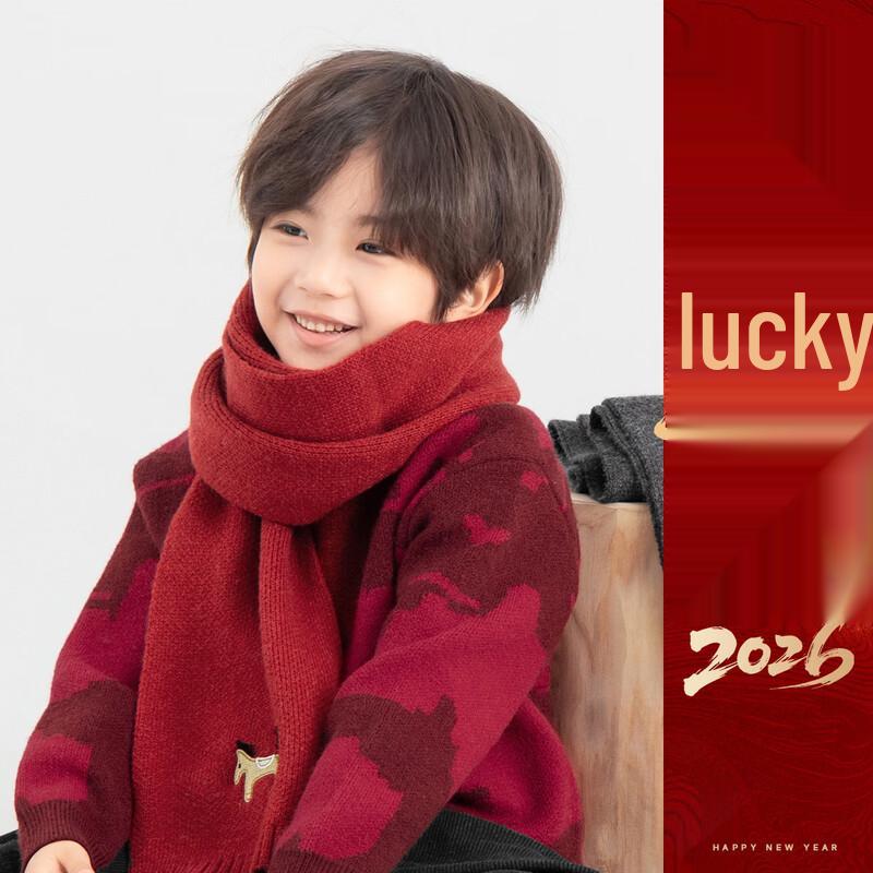 Duoduo Home Tassel Pony Embroidered Kids  Winter Scarf M