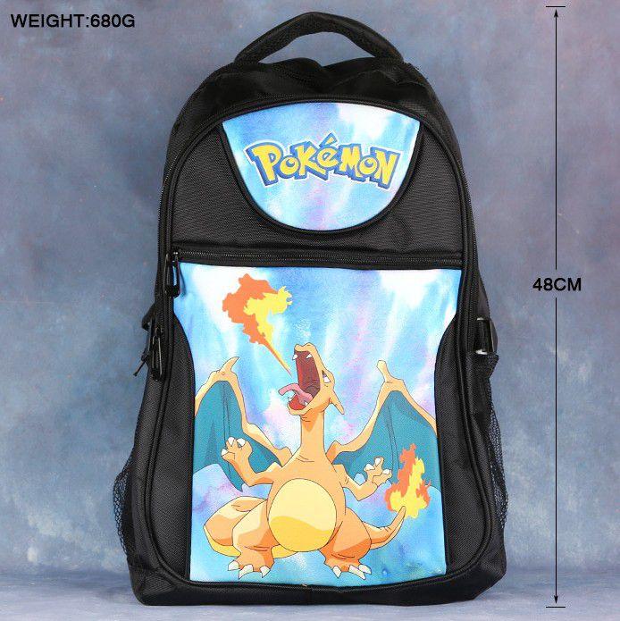 Durable Polyester Pokemon Rucksack 19" Tall Adjustable Shoulder Straps