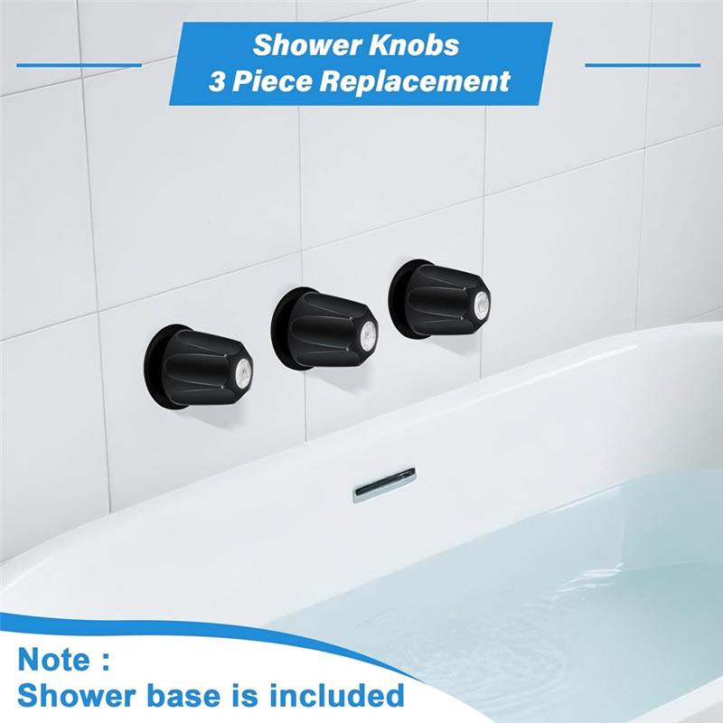 -A95Z Shower Knobs 3 Piece Replacement Bathtub And Shower 3-Handle Remodel Kit 3 Faucet Handle Trim Kit