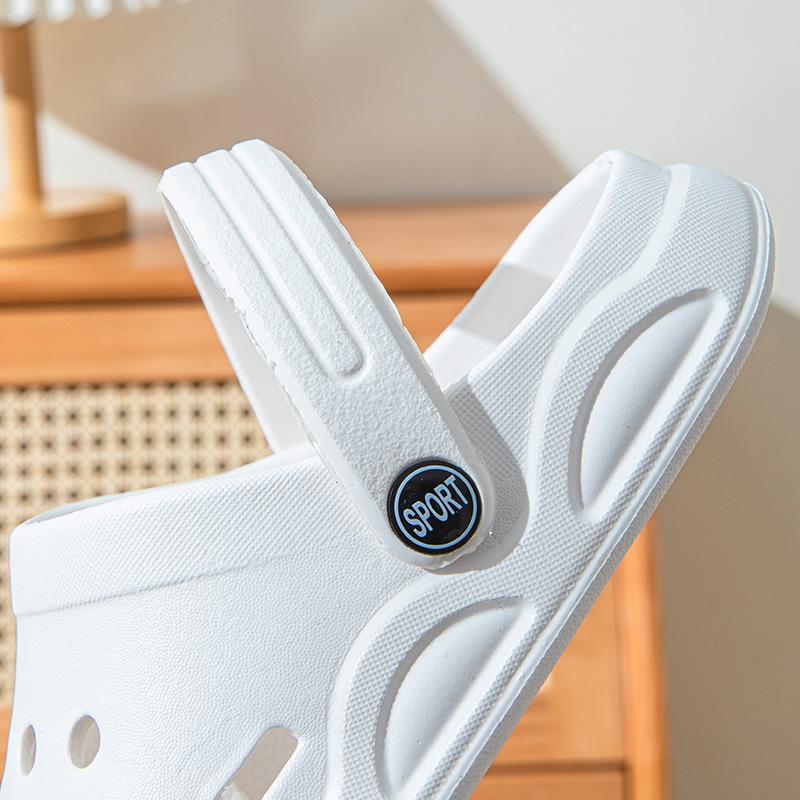 Mode Hausschuhe für Damen 2024 Sommer Sandstrand Wasserdicht Eva Weiche Strandsandalen Outdoor Frau Rutschfest Dicke Sohle Gartenschuhe