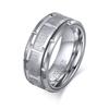 [Rockyu] Accessories Rings Men's Silver Tungsten Ring Simple 8mm Matte Finish Wide