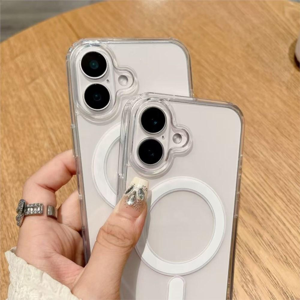 Magnetic Clear Hard Acrylic Phone Case for Magsafe 17 16 15 13 14 12 11 Pro Max 16e 17e Mini Air Plus Transparent Cover