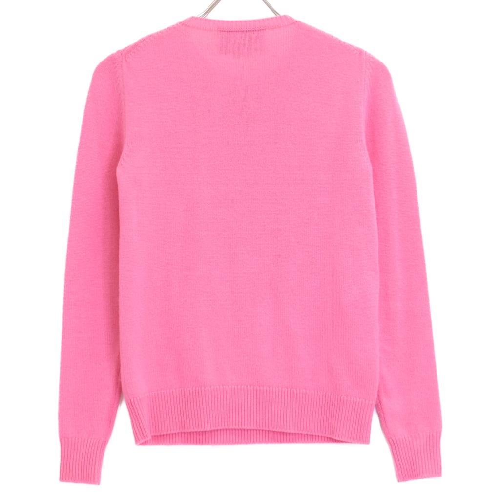 Gucci [Domestically Authorized] 493517 Beaded/Sequined Bee Embroidered Cashmerex Silk Crew Neck Knit Sweater Tops XS pinkUsed