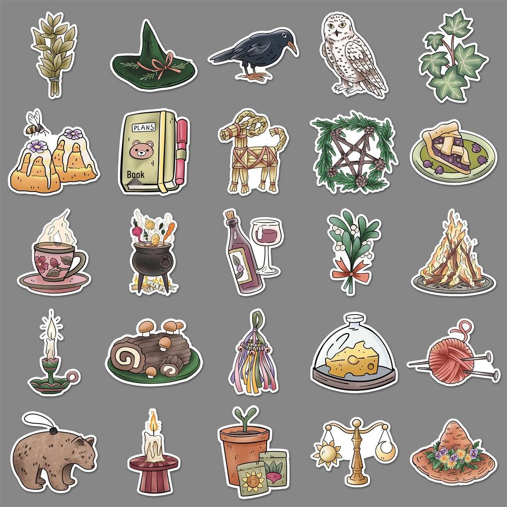 50 Mori Style Magic Graffiti Stickers: Creative Decoration for Phones & Computers