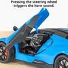 1:24 Scale Tourbillon Senna Car Model Toy Metal Diecast Doors Opened Sound Light Supercars Models Spray Cars Gifts for Children