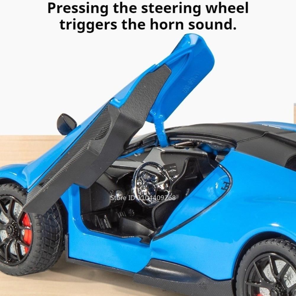 1:24 Scale Tourbillon Senna Car Model Toy Metal Diecast Doors Opened Sound Light Supercars Models Spray Cars Gifts for Children