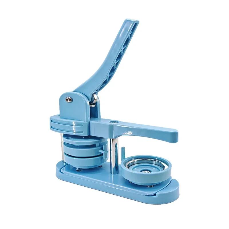 Button Badge Maker Machine 3 in 1 with 58mm Mold DIY Solid Color Badge Pin Makers Machine Kit Plastics Simple Rotating Device