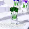 Creative Crystal Tulip Sculpture Colorful Handmade Tulip Bouquet Ornaments Reflect Small Desktop Floral Decorations