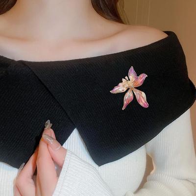 Pfingstrosen-Blumenbrosche Anstecknadel für Damen Emaille Blumige Reversnadeln Zinklegierung Blumenbrosche für Kleidung Hut Kleid Accessoires Abschlussball Schmuck