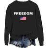 Women's Fashionable And Casual Long Sleeved Printed Round Neck Sportswear Pullover, Slim Fit T-shirt Top